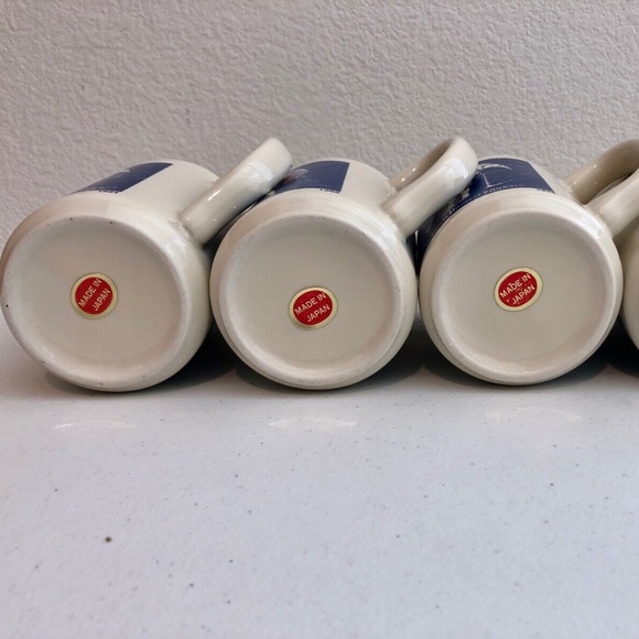 NEW 4 Vintage Morton Salt Umbrella Girl Coffee Cups When it Rains it Pours Mugs - Picture 9 of 14